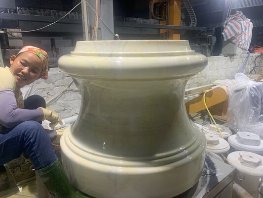 PLC Control Column Cap And Base Profiling Machine For Marble Granite