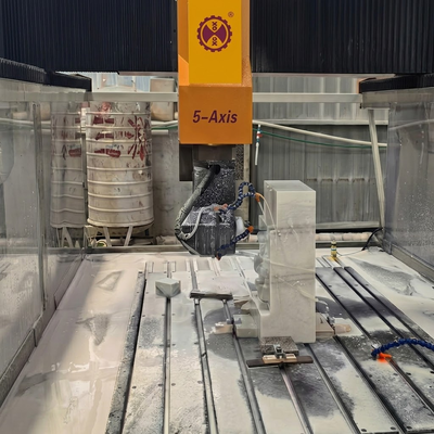 5 Axis Stone CNC Engraving Machine with 7.5KW Heavy-Duty Spindle and 3000×1300mm Processing Table for Omni-Directional 3D Carving
