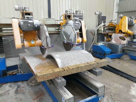 Four Blade Stone Edge Cutting Machine Column Slab Trimming Machine