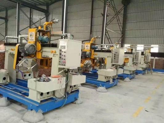 Four PCS Single Pillar Stone Cutting Machine Processing Pillar Column Base Caps
