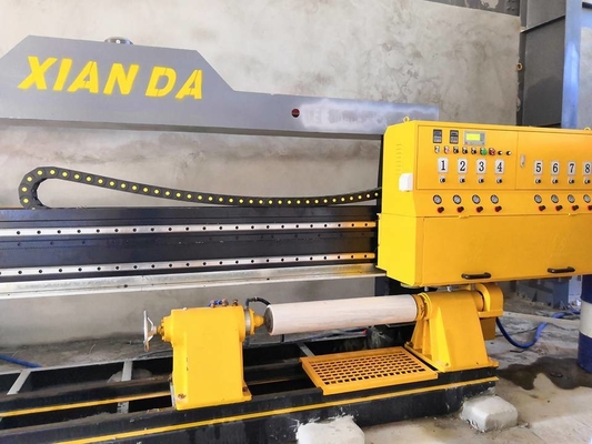 PLC Multi Heads Solid Column Stone Slab Polishing Machine For Profiling