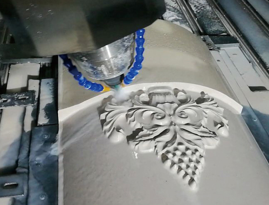 4 Axis Cutting Stone Carving CNC Router For Cylinder Objects Desk Legs